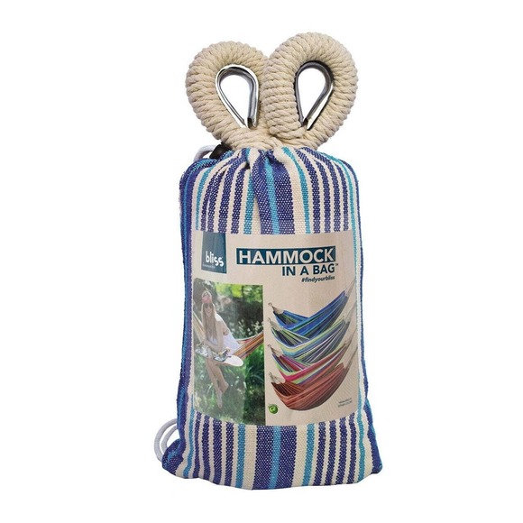 Bliss Hammocks 40" Wide Hammock in a Bag | 220 Lbs Capacity (Cloth Stripe) - Picture 1 of 2
